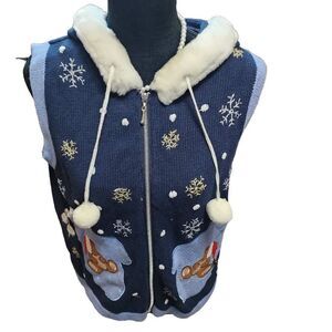 Ugly Christmas Sweater Vest VintageMedium by Allpoints